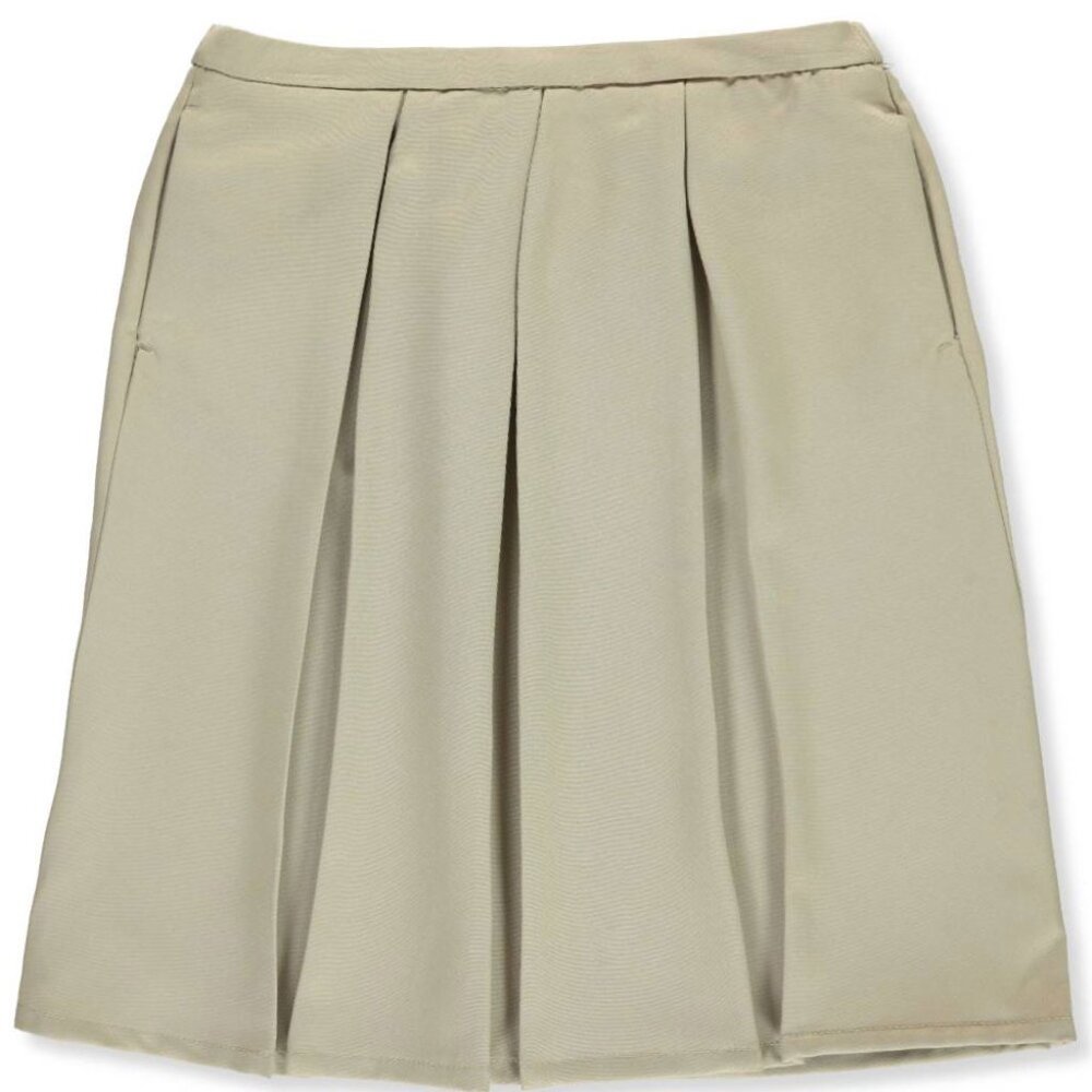 French Toast SV9217 Girls Below The Knee Skirt w/Pockets Khaki